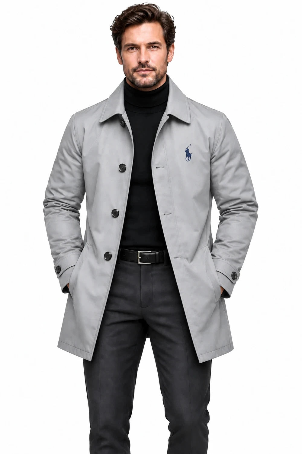 Embroidered Logo Car Coat